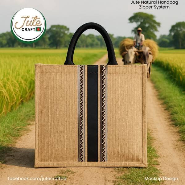 Natural Jute Bag Zipper System Natural Jute Bag Zipper System