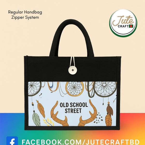 jute regular handbag old school Jute Regular Handbag Old School